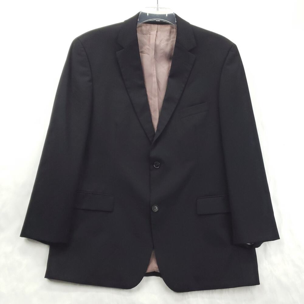 Hugo Boss Blazer Sport Coat Mens 44R Black Single Breasted Notch Lapel Formal - Picture 3 of 16